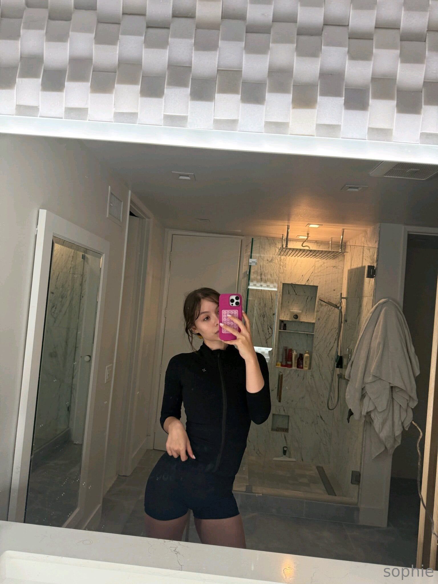 Too Tight Bra and Thong Trouble in Sophie Mudds Bathroom Tease 15 – BareFame Too Tight Bra and Thong Trouble in Sophie Mudds Bathroom Tease 15