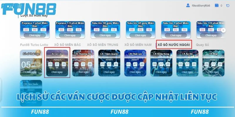 Các bước tham gia cược xổ số của Lào tại Fun88 Các bước tham gia cược xổ số của Lào tại Fun88