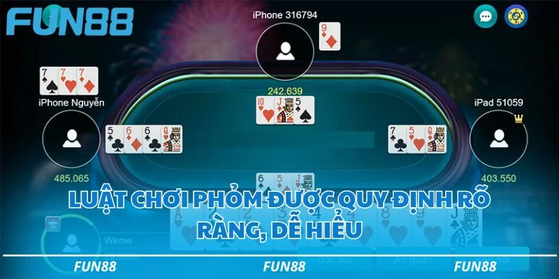 Luật chơi phỏm được quy định rõ ràng, dễ hiểu Luật chơi phỏm được quy định rõ ràng, dễ hiểu